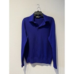 Vtg Bonwit Teller Men's Italy‎ 100% Merino Soft Wool  Pull Over Sweater Size LG